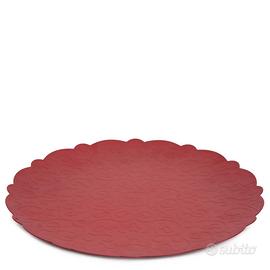 Vassoio tondo rosso Dressed Alessi