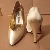 scarpe dorate tacco 12 cm. 