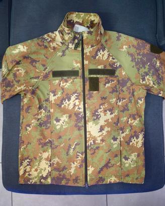 giubbino windstopper militare vegetato mimetica