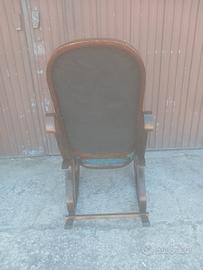 rara sedia a dondolo vintage