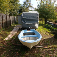 Barca in vetroresina 3.10cm.con con motore