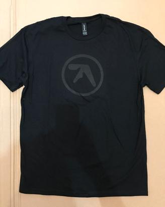 Aphex Twin logo black t-shirt black print
