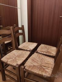 sedie legno con seduta paglia