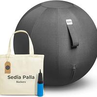 Sitting ball nera 75 cm quasi nuova rivestita lino