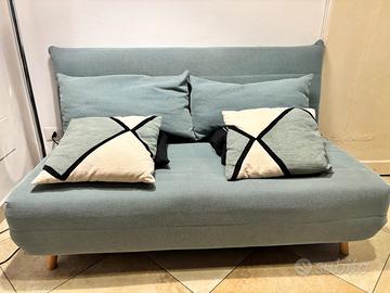 Nio - Divano letto pieghevole 2 posti verde acqua