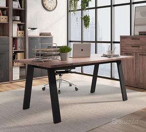 Scrivania 180x90 cm in legno noce