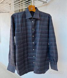 Camicia Ascot a righe 100% cotone Made in Italy