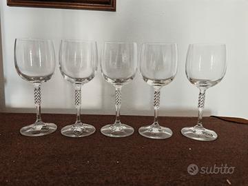 Bicchieri calici cristallo di Boemia 