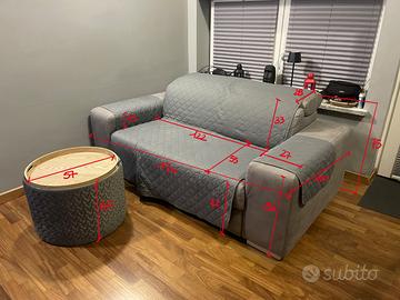 Divano con poggiatesta regolabile