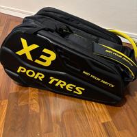 Borsa Padel POR TRES (nero-gialla)