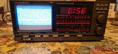 televisore radio e orologio portatile vintage CGM