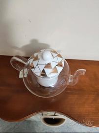 tisaniera in vetro soffiato