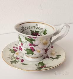 Tazza vintage inglese Mese Dicembre 