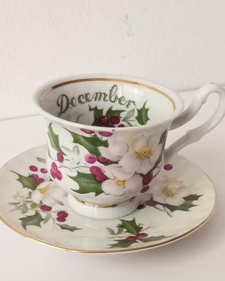 Tazza vintage inglese Mese Dicembre 