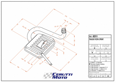 Marmitta SITO Piaggio Vespa SPRINT
