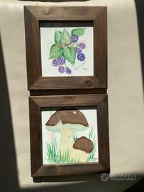 Piastrelle in ceramica dipinte a mano