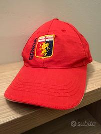 Cappello rosso con visiera Genoa