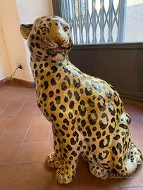 Ghepardo ceramica smaltata