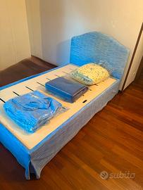 Letto 1 piazza e mezza 120x200 con rete e corredo