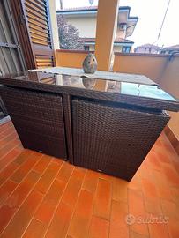 Tavolo da giardino con 4 poltroncine