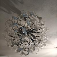 Lampadari con riccioli vetro colorati 