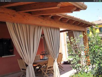 Gazebo-Pergola-Coperture in Legno 90 mq. Complete