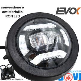 Faro Anteriore IRON LED 3 Lenti angel eyes Vespa