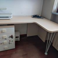 scrivania angolare rovere 