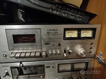 hi fi stereo cassette deck crown 