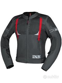 Giubbotto moto IXS Trigonis Air antracite rosso