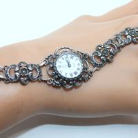 Splendido gioiello bracciale orologio argento 835