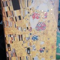 quadri klimt con riporti oro su legno mis 30x60