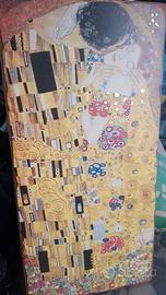 quadri klimt con riporti oro su legno mis 30x60