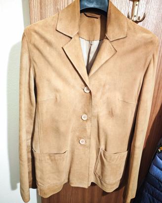 Giacca in vera pelle scamosciata