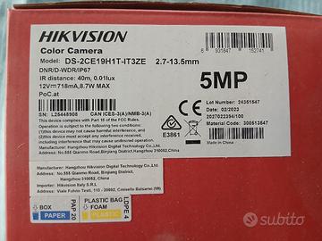 cinque telecamere hikvision  più dvr 