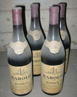 bottiglie antiche di Barolo anni 69-73