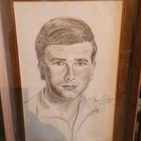 Ritratto a matita firmato e datato 1969