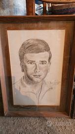 Ritratto a matita firmato e datato 1969