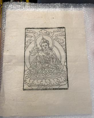 Stampa vintage budhista su carta sottile