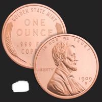PRESIDENTE LINCOLN 1 oz RAME PURO 999 STATI UNITI
