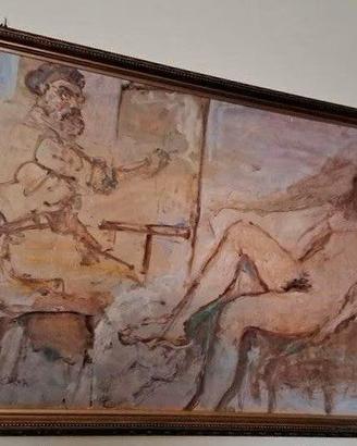 dipinto olio su masonite di Pietro Augusto Cassina