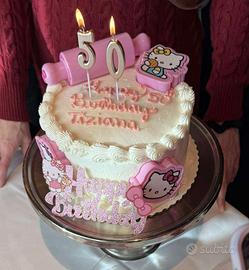 Set decorazioni per torta Hello Kitty