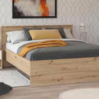 Letto industry economico, finitura Rovere