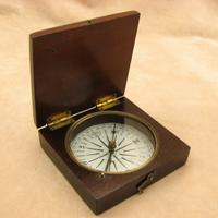 Antica bussola tascabile inglese c.1860