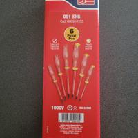 Serie di 6 cacciaviti Usag isolati art.091/SH6