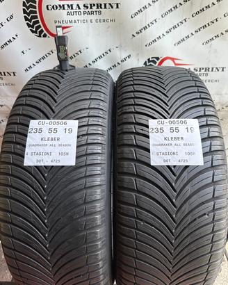 2 PNEUMATICI 235/55 R19 KLEBER 4 STAGIONI 75%