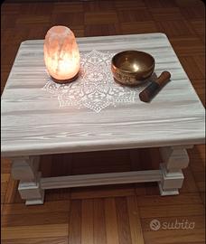 Tavolino Zen Mandala, legno massello