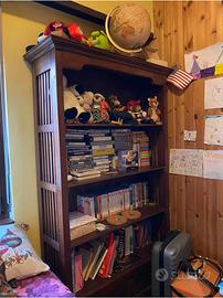 Libreria etnica indonesia in teak