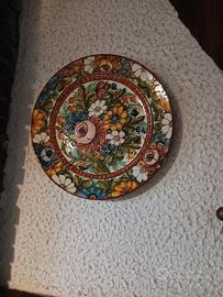 Piatto ceramica artistica Castelli anni 70