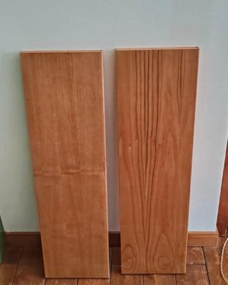 Set 2 mensole legno noce chiaro